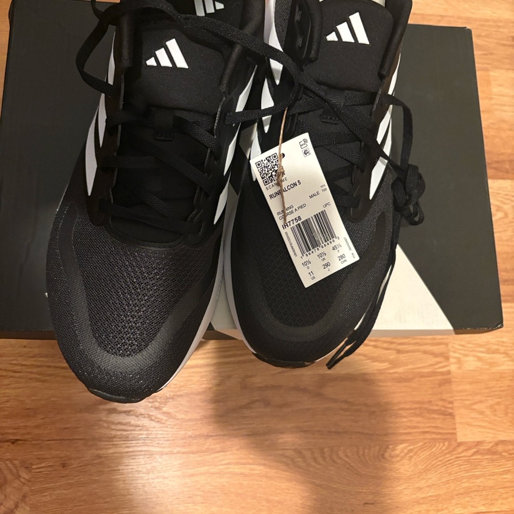 adidas Black and White Men's Athletic Running Shoes